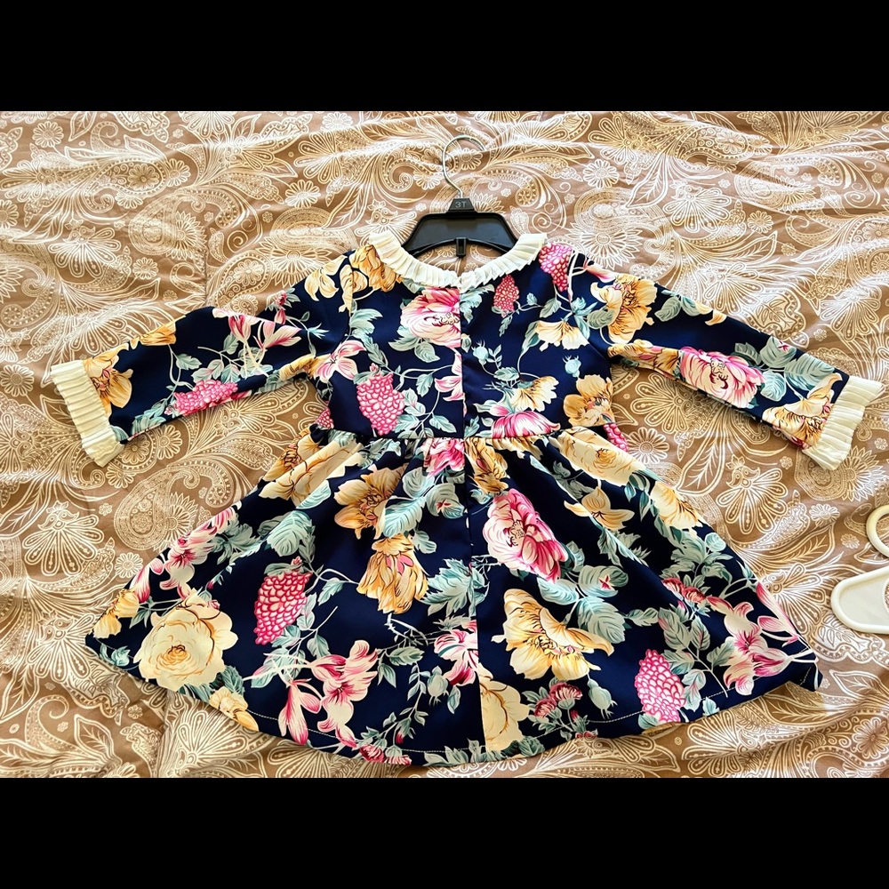 3T soft poly/satin dress